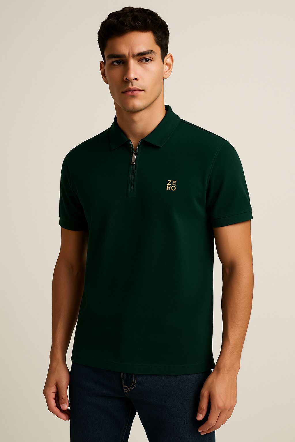 ZERO ZIP POLO EMBROIDERED