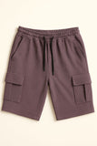 Texture Fabric 3-Quarter Shorts