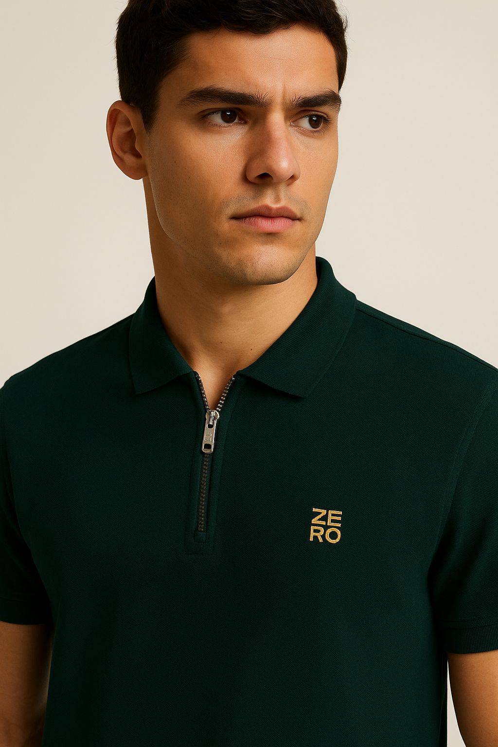 ZERO ZIP POLO EMBROIDERED