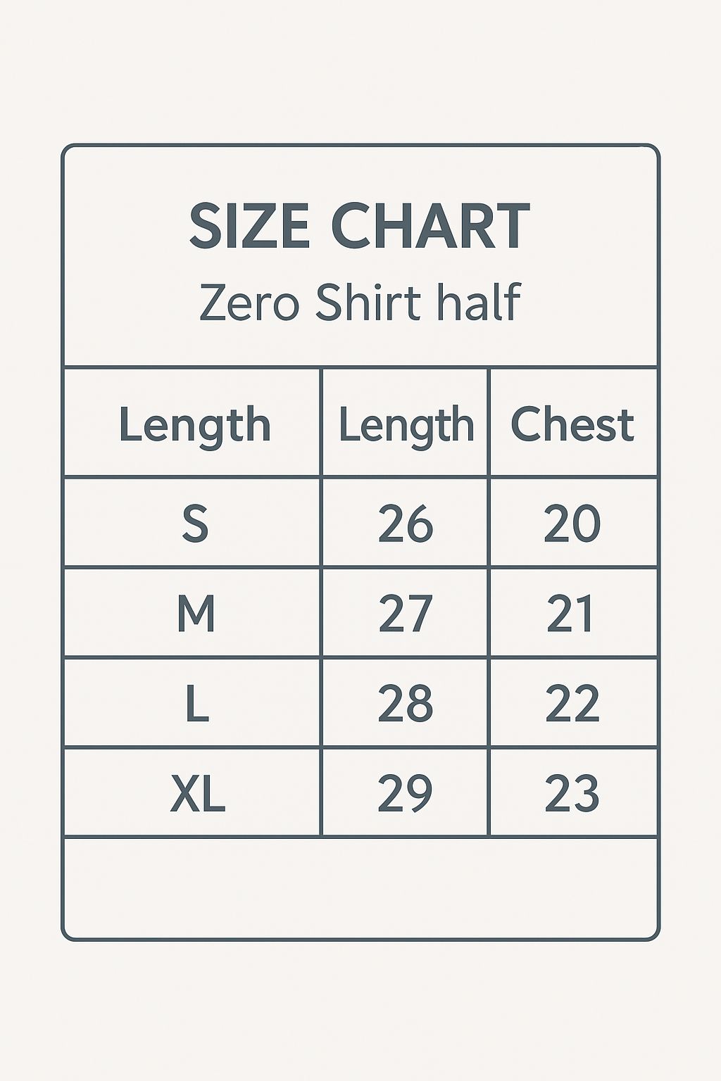 ZERO HALF-SHIRT