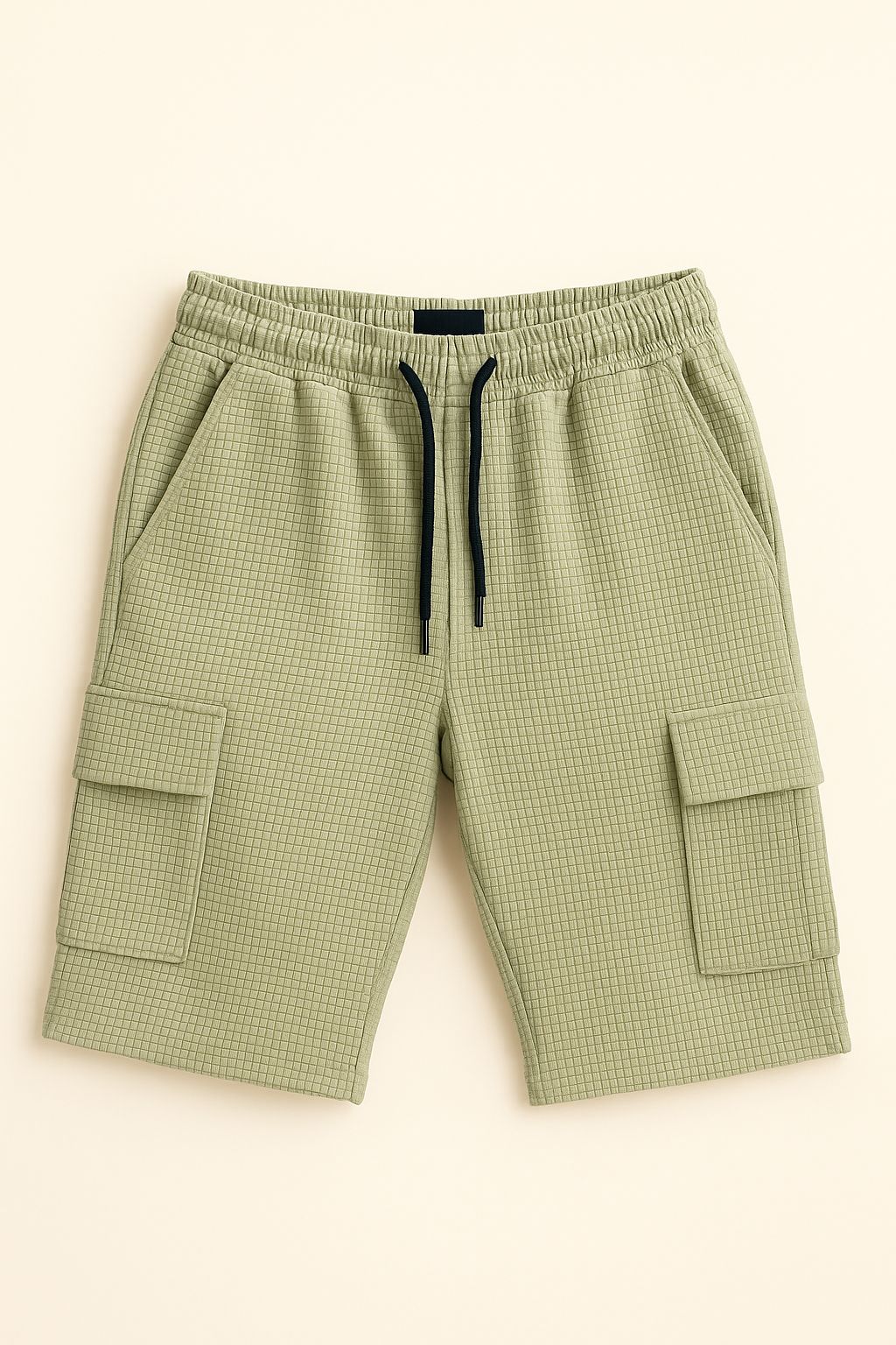 Texture Fabric 3-Quarter Shorts
