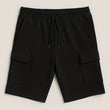 Texture Fabric 3-Quarter Shorts